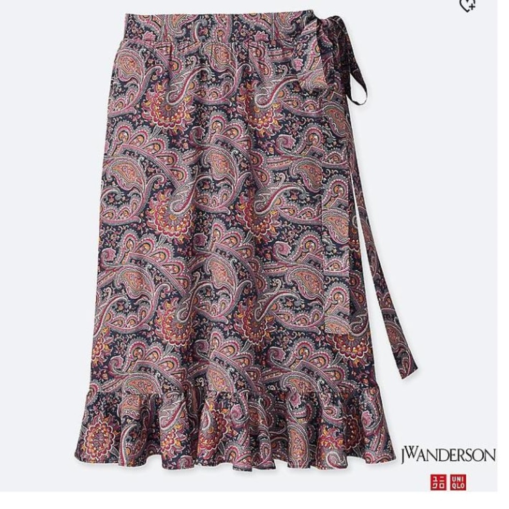Uniqlo Women Ruffle Skirt Size 6 - Blue or Orange - Picture 6 of 8